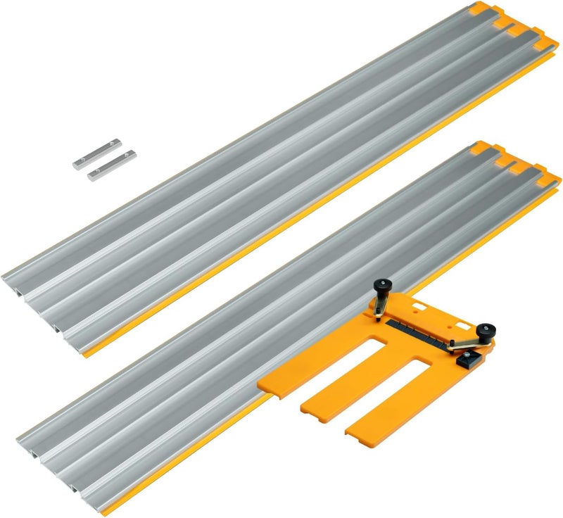 POWERTEC 53 Inch Circular Saw Track Guide Rail System – Precision Rip-Cut and Cross-Cut Guide for Sheet Goods, Plywood, Panels, and DIY Woodworking (72094) - Image 1